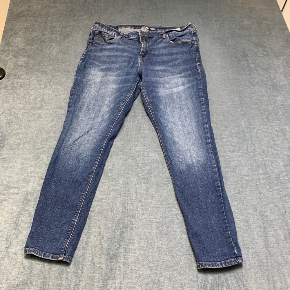 Old Navy Rockstar Super Skinny Jeans Womens 16 Blue Denim Cotton Casual Mid Rise